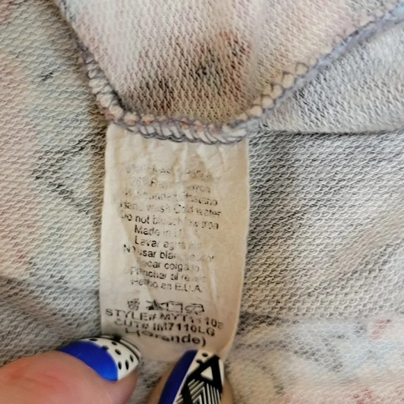 WOMENS Oversized Loose Relaxed Off the Shoulder Fit Floral Tunic Top Casual Sz L - Picture 6 of 6